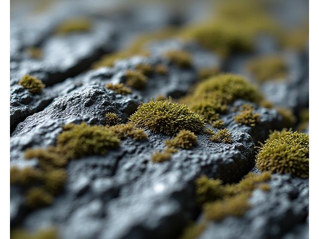 Close-up of highly detailed miniature rock formations with realistic textures and coloring