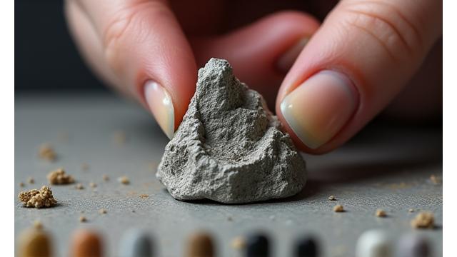 Thumbnail of a video tutorial showing an expert hand sculpting a miniature rock formation, blending colors naturally.