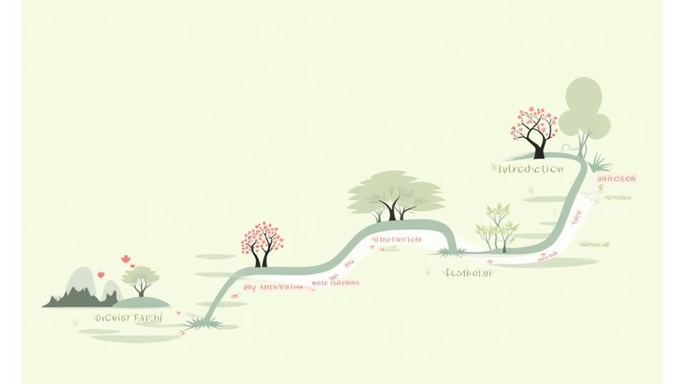An illustrated curriculum timeline for the miniature garden course, visually showing weekly learning goals and projects from basics to advanced techniques.