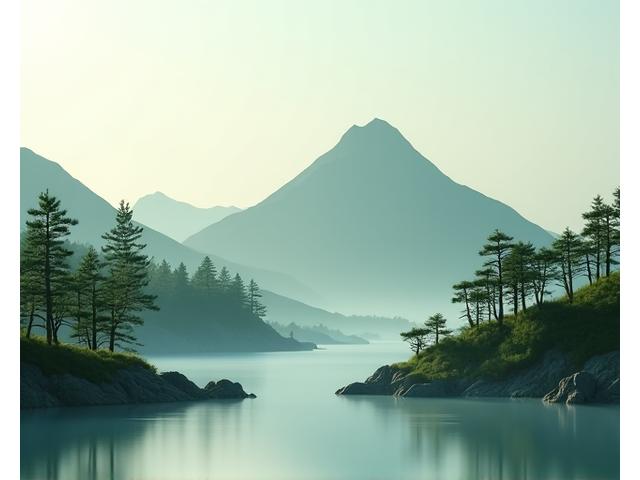 Traditional miniature model of Japanese mountains