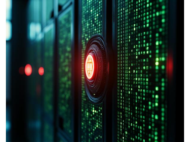 日本の障子をモチーフにした、デジタルロックがかけられた安全な保管庫。光が差し込み、厳重なセキュリティ対策を象徴している。